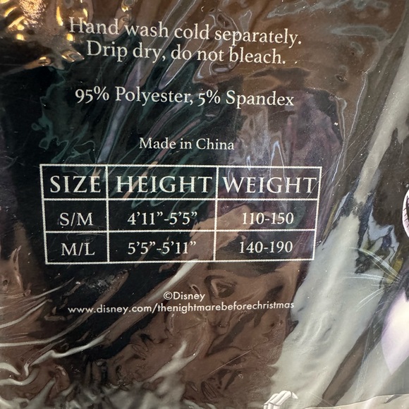 Disney Tim Burton's The Nightmare Before Christmas Tights Ladies M/L NEW NIP - Picture 5 of 5